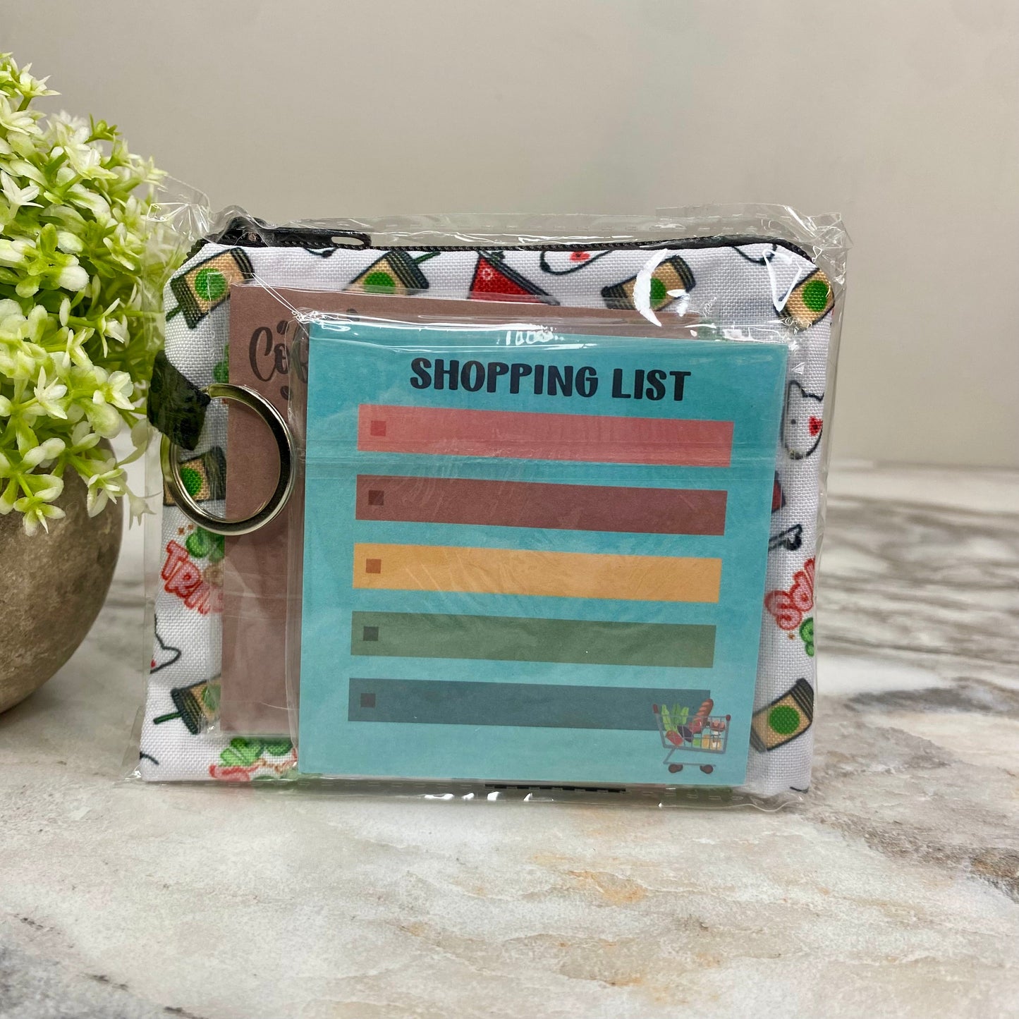 Mini Pouch & Sticky Notes Bundled Set - Sips & Trips