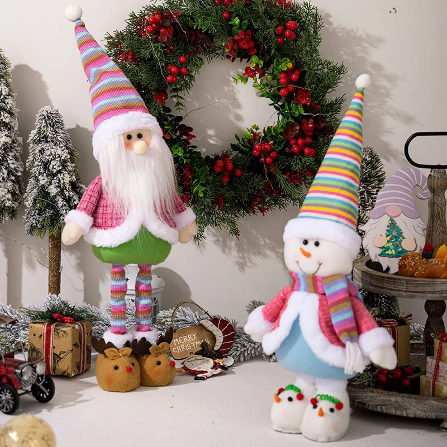 Telescopic Standing Christmas Decor - Colorful Stripe - PREORDER 10/3-10/6