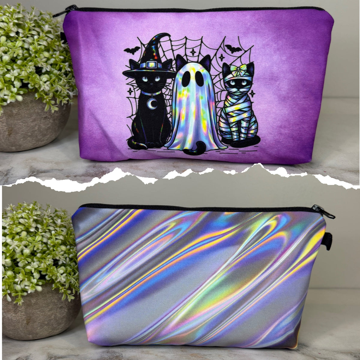Pouch - Cat Holographic Ghost