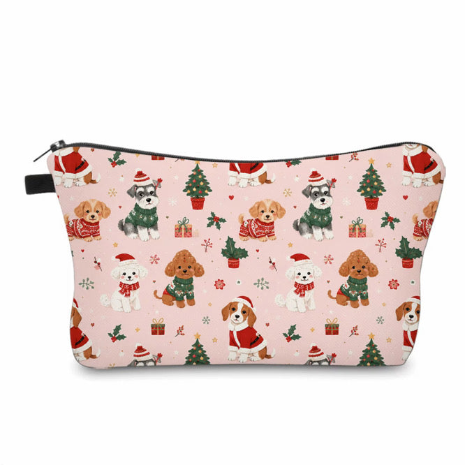 Pouch - Christmas - Dogs on Pink