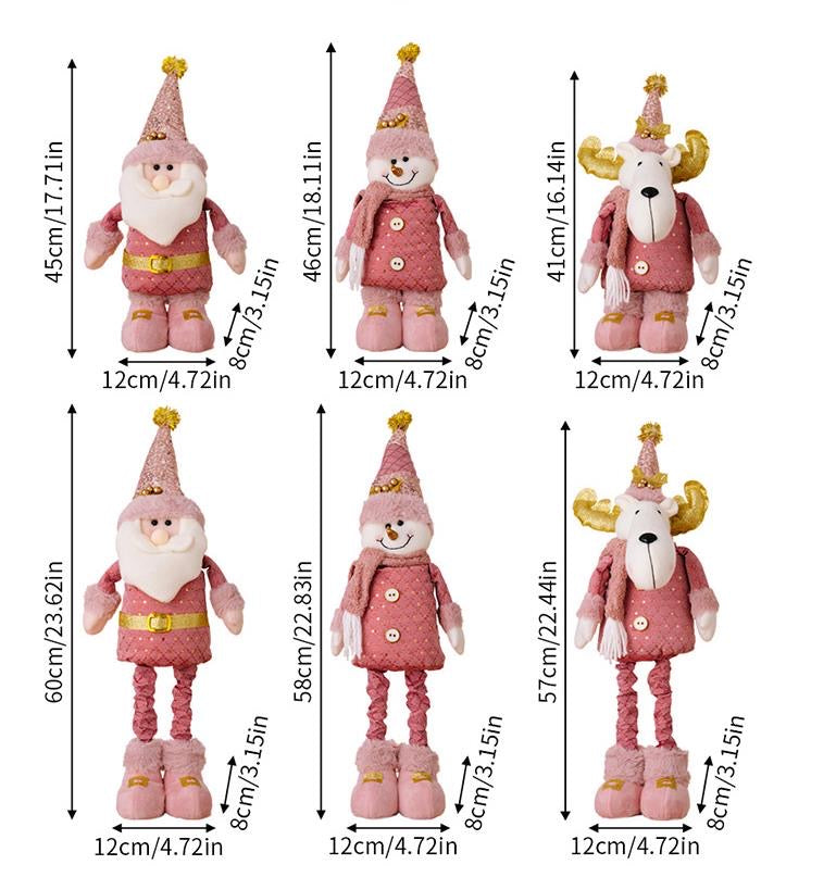 Telescopic Standing Christmas Decor - Pink & Gold - PREORDER 10/3-10/6