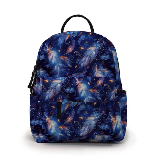 Mini Backpack - Blue Feather
