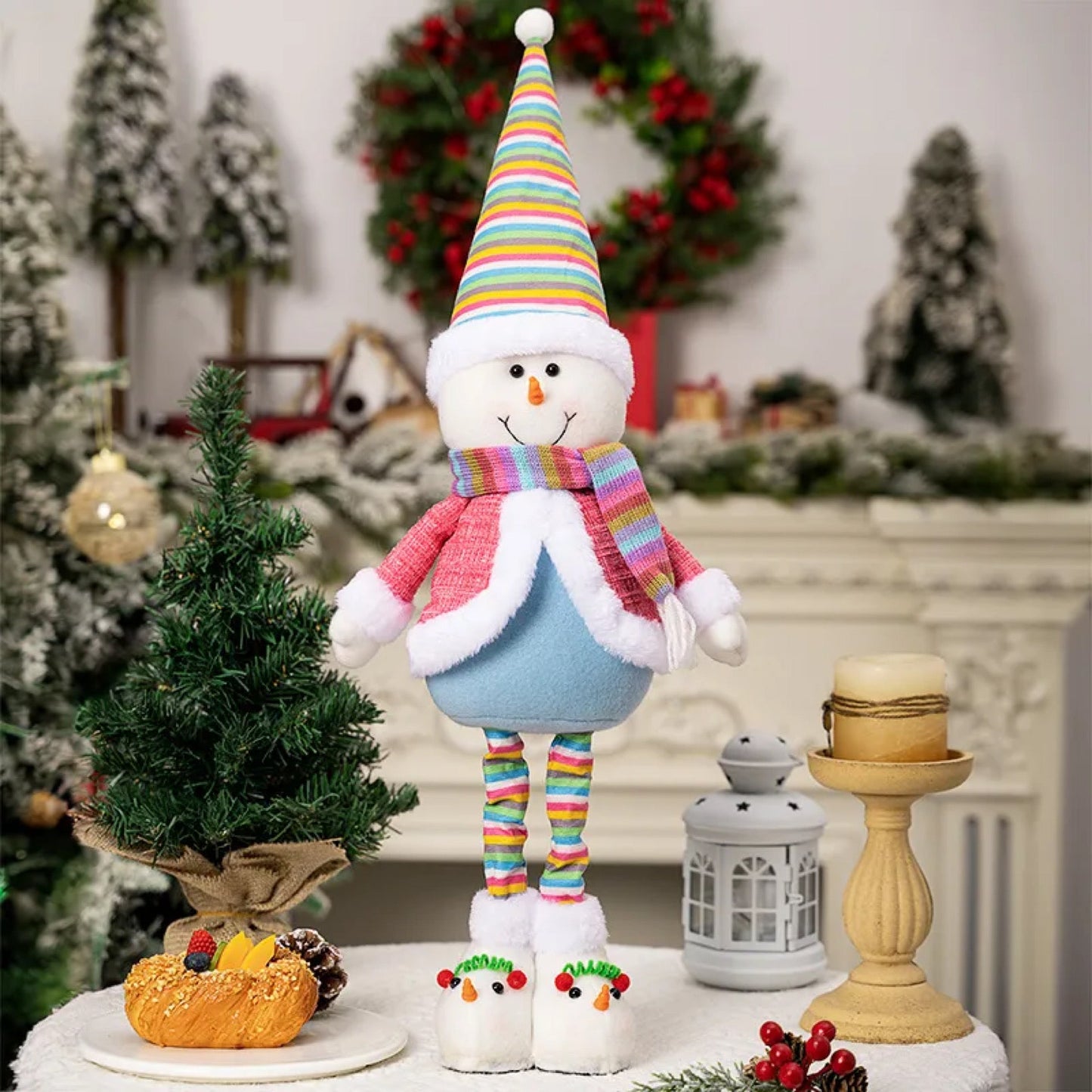 Telescopic Standing Christmas Decor - Colorful Stripe - PREORDER 10/3-10/6