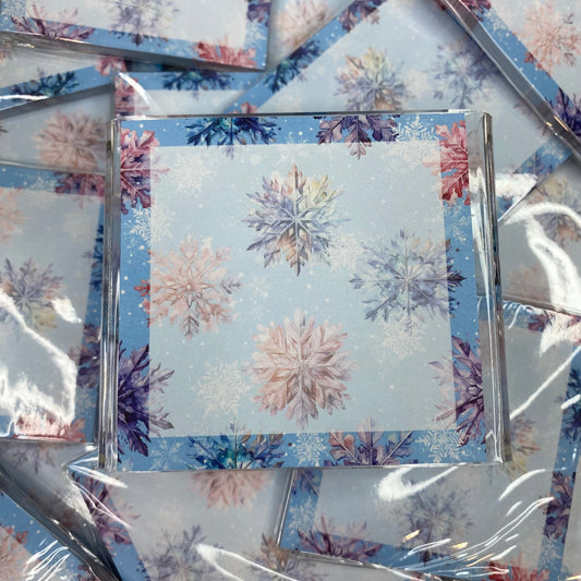 The Sticky Note Collection - Christmas Snowflake on Blue