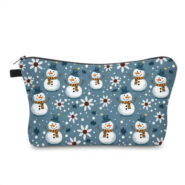 Pouch - Christmas Floral Frosty Snowman
