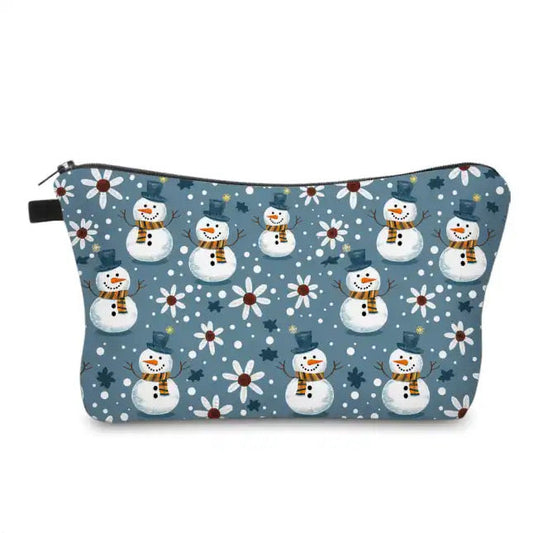 Pouch - Christmas Floral Frosty Snowman