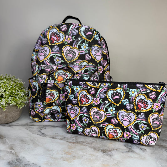 Bundled Set - Cat Paw Meow on Black