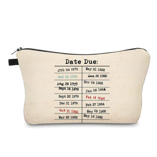 Pouch - Book, Library Due Date