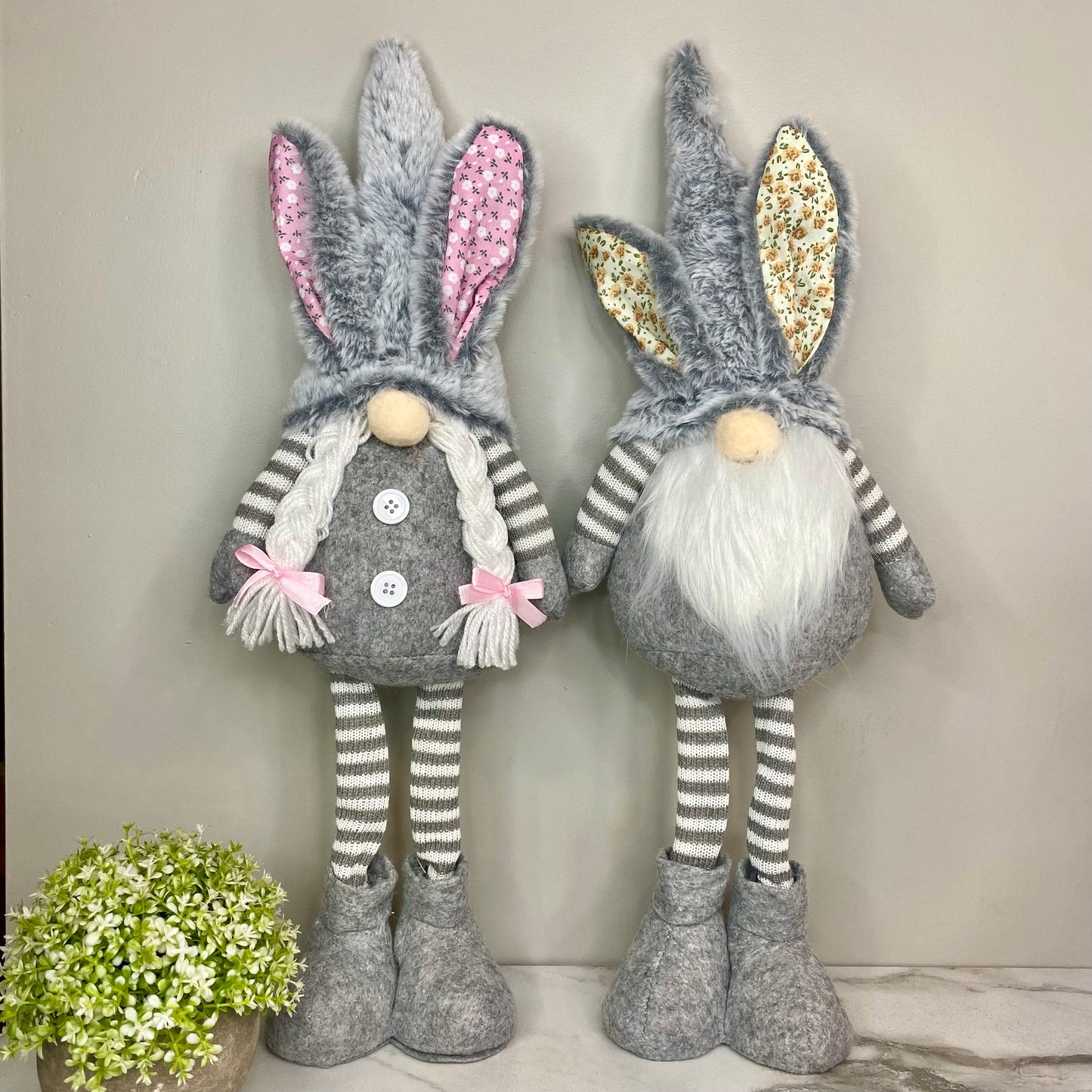 Gnome - Easter- Long Leg Standing - Grey