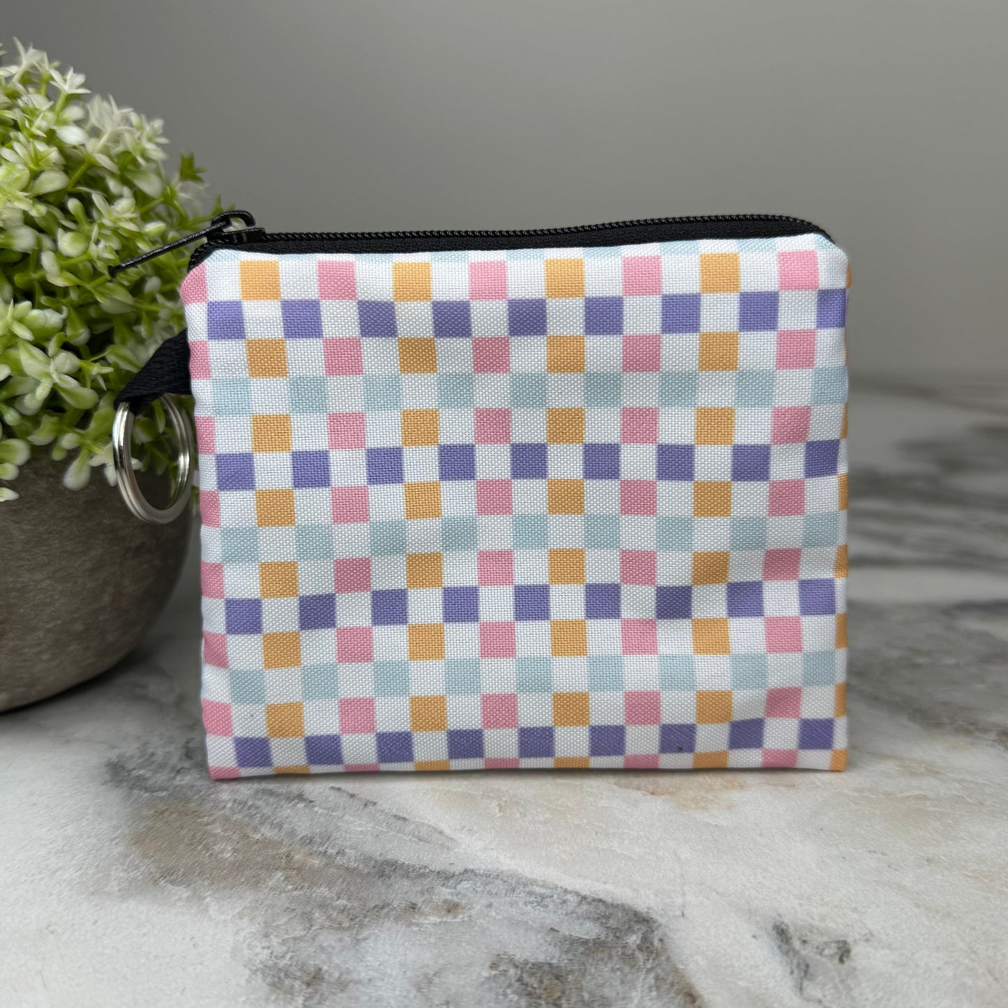 Mini Pouch - Checkered Rainbow