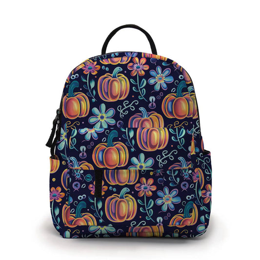 Mini Backpack - Halloween Fall - Glowing Pumpkins