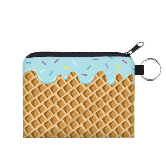 Mini Pouch - Ice Cream Cone Blue