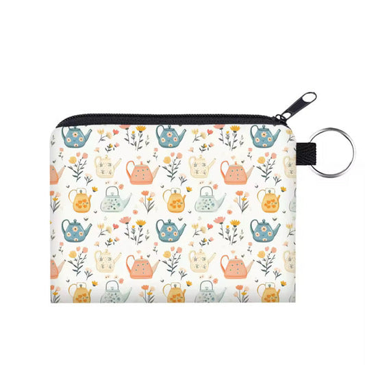 Mini Pouch - Floral Teapots