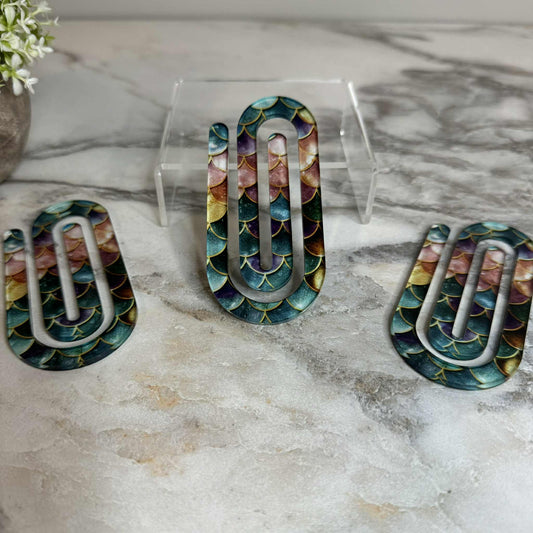 Jumbo Paperclip - Teal Mermaid