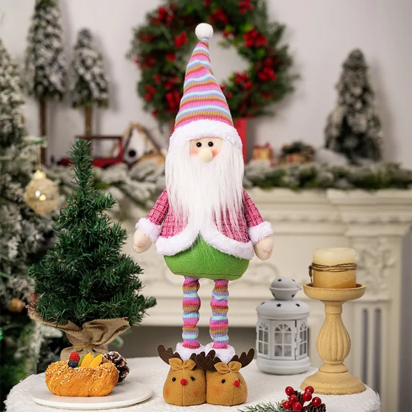 Telescopic Standing Christmas Decor - Colorful Stripe - PREORDER 10/3-10/6