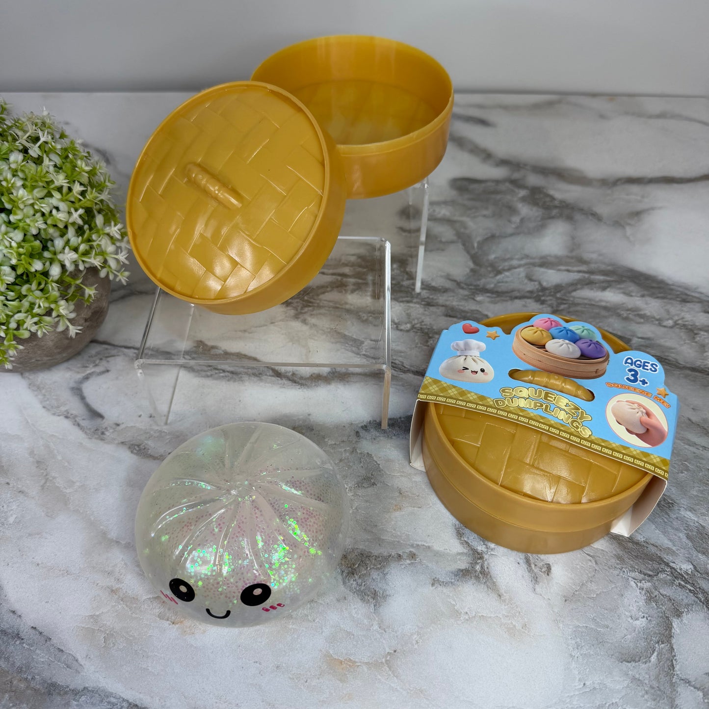 Squishy Toy - Viral Dumpling, Glitter - PREORDER