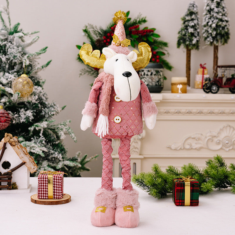 Telescopic Standing Christmas Decor - Pink & Gold - PREORDER 10/3-10/6