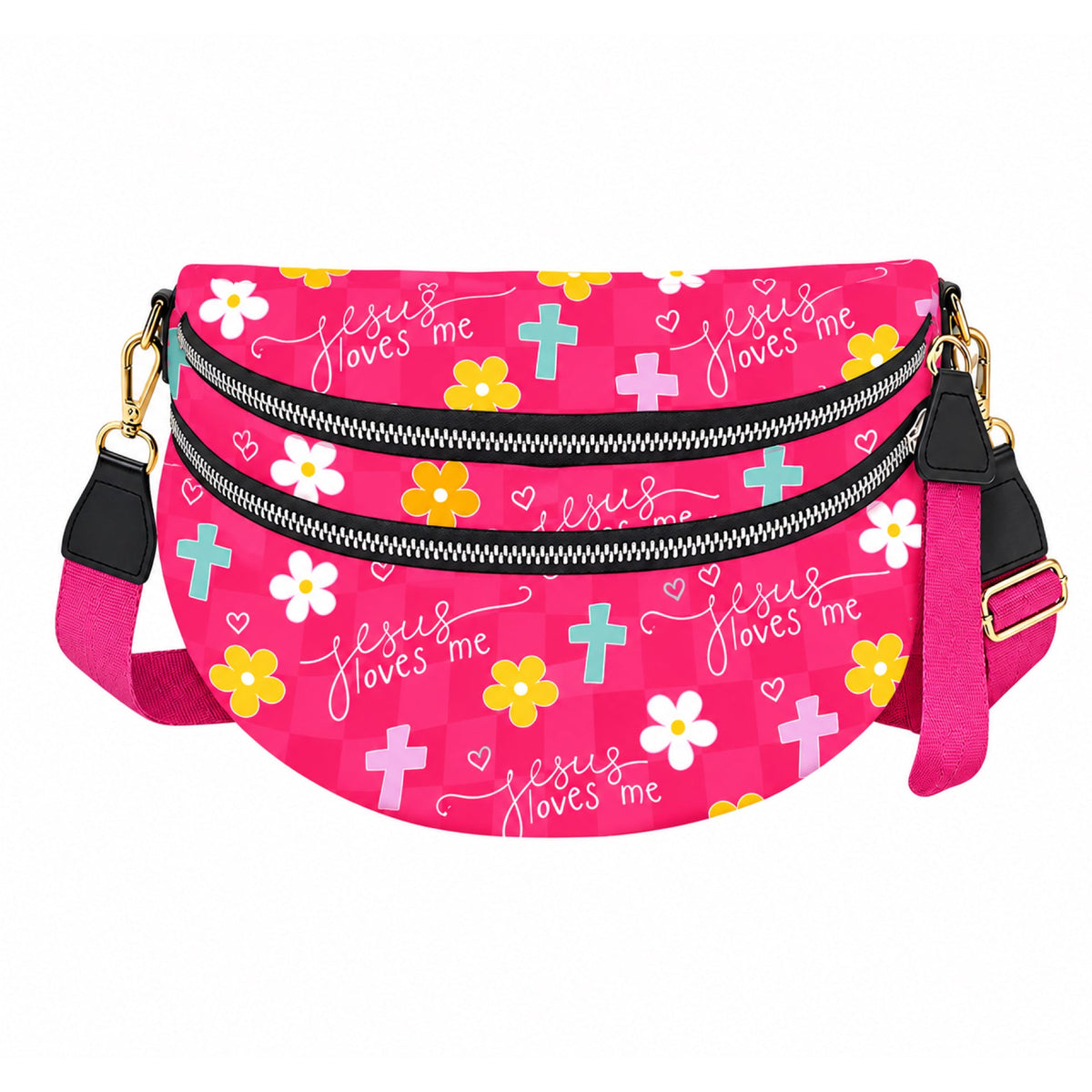 The Roni Nylon Crossbody - Religious Jesus Loves Me