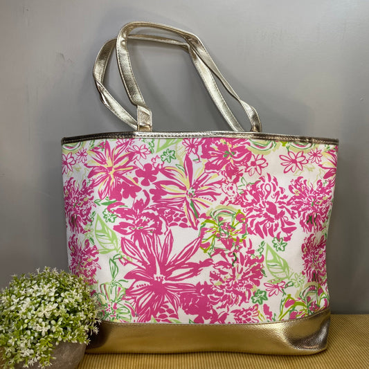 Carry All Bag - Pink Green Floral with Pineapple