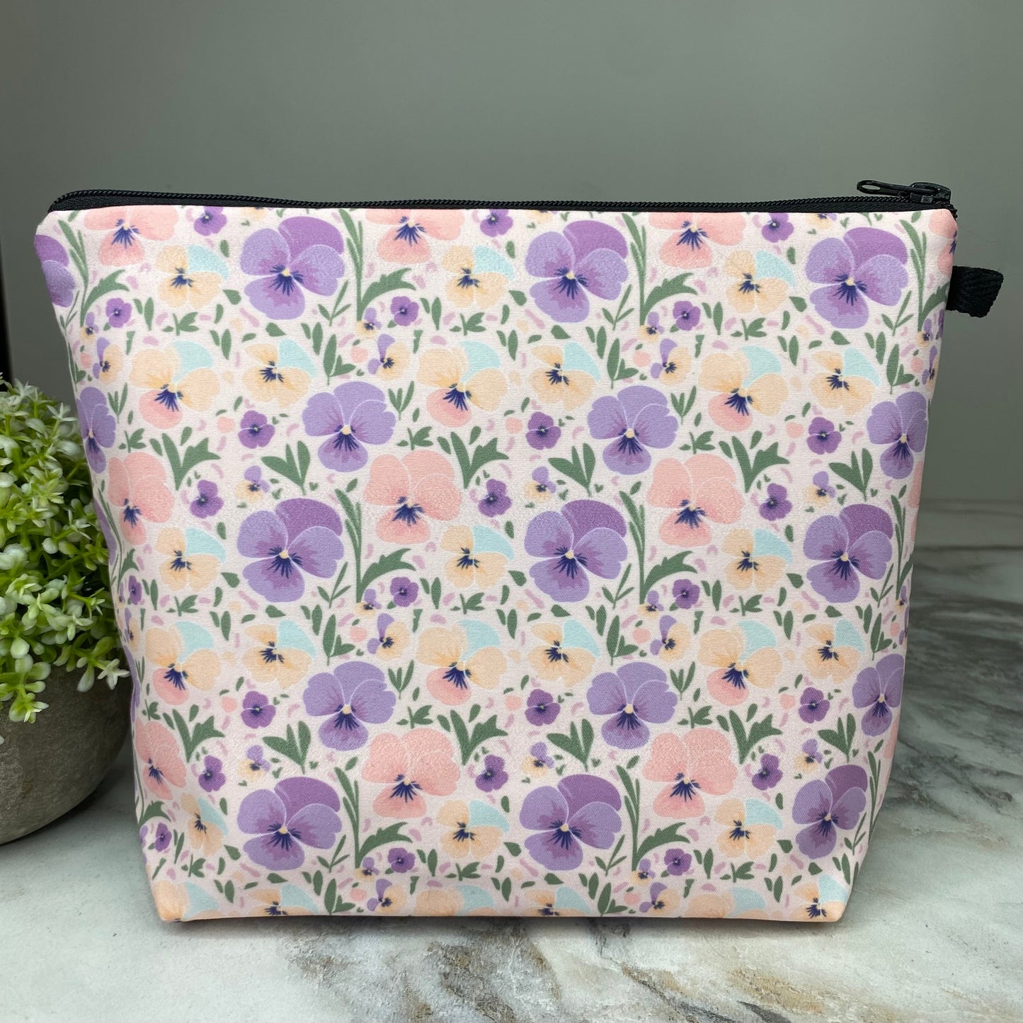 Pouch XL - Floral Pink Purple Orange