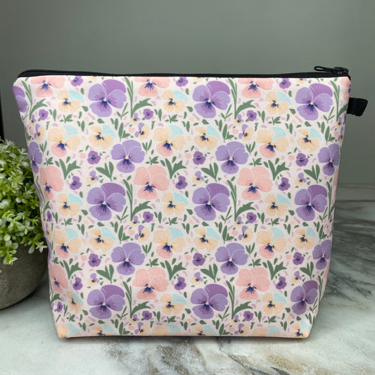 Pouch XL - Floral Pink Purple Orange