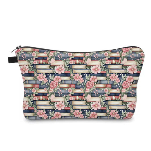 Pouch - Books All Over Navy Floral