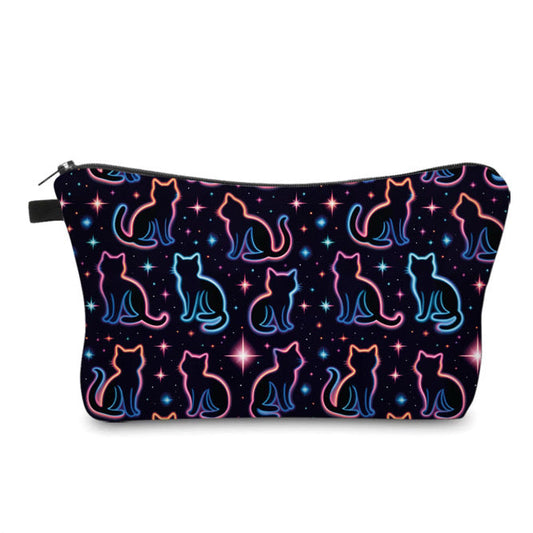 Pouch - Halloween Fall - Neon Cat Outline