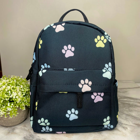 Mini Backpack - Pastel Paw Print