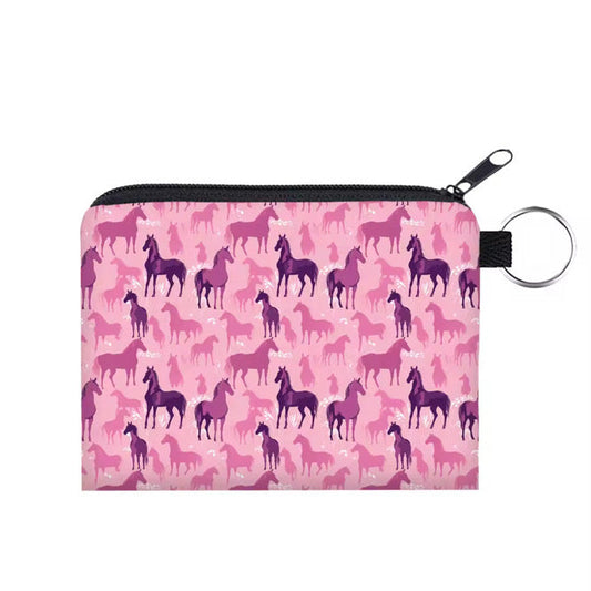 Mini Pouch - Horse Pink Purple