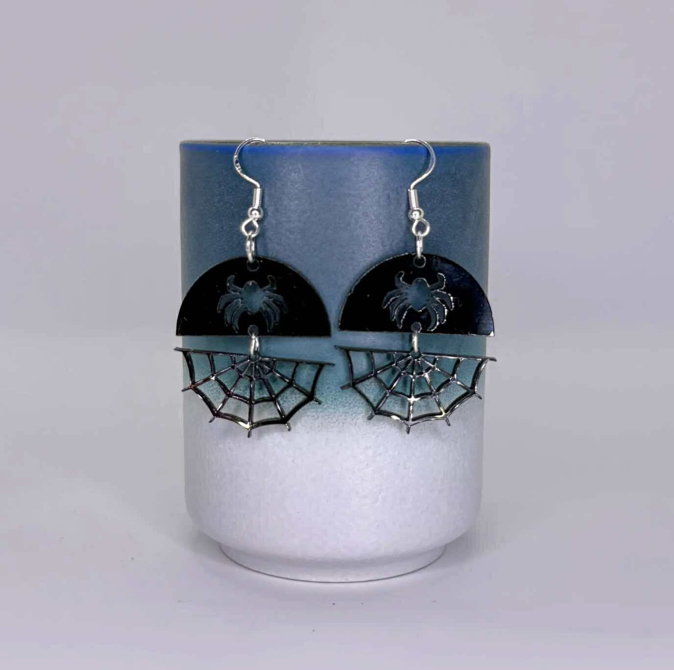 Dangle Earrings - Halloween Fall - Spider Web - PREORDER Ends 10/2