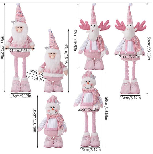 Telescopic Standing Christmas Decor - Pink & White - PREORDER 10/3-10/6