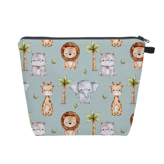 Pouch XL - Safari Animal Elephant Giraffe Lion Hippo