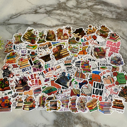Stickers - Book Floral & Sayings