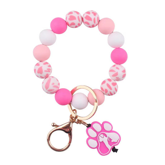 Silicone Bracelet Keychain - Paw Print #2 - PREORDER 5/6-5/9