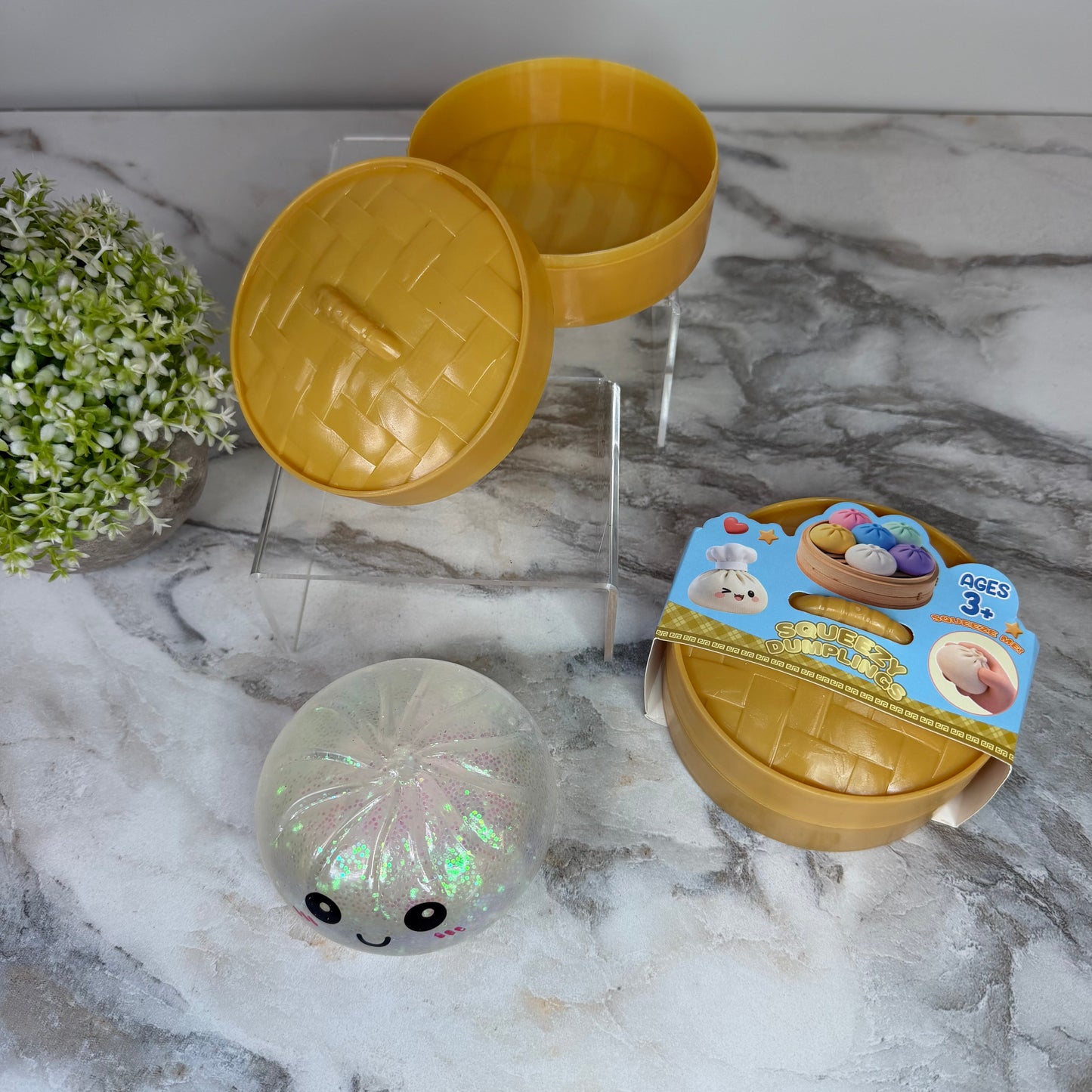 Squishy Toy - Viral Dumpling, Glitter - PREORDER