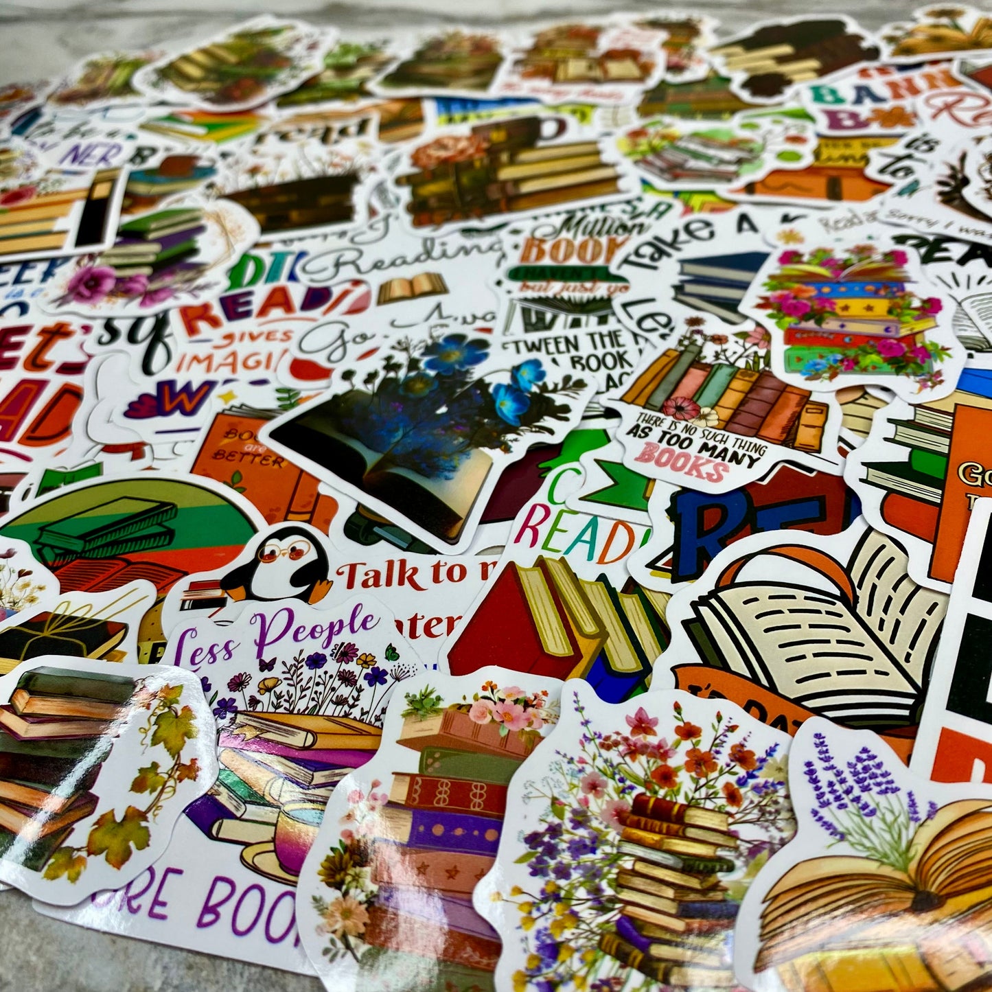 Stickers - Book Floral & Sayings