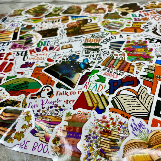 Stickers - Book Floral & Sayings