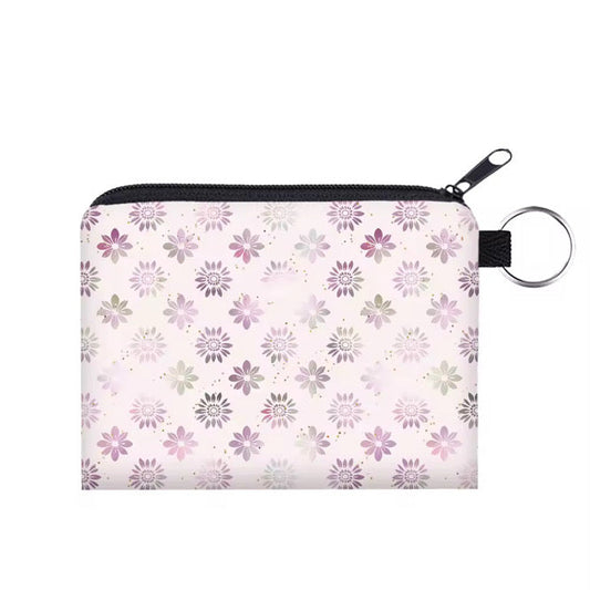 Mini Pouch - Floral Purple Gold