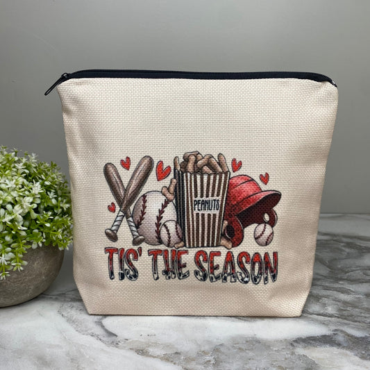 Canvas Pouch XL - Baseball, Tis The Season