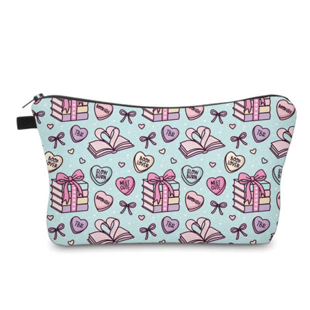 Pouch - Book Heart Romance TBR, Blue