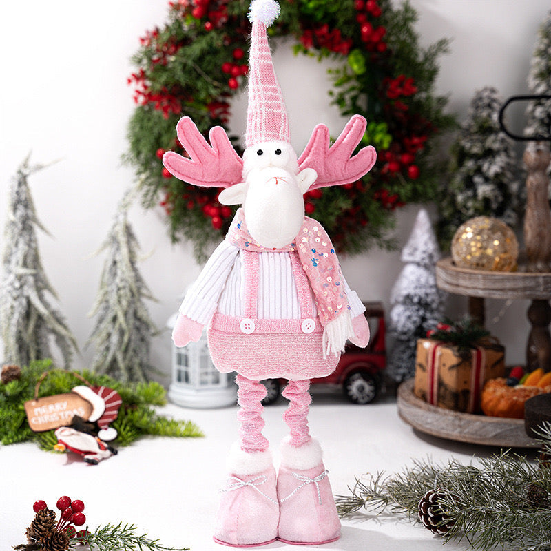 Telescopic Standing Christmas Decor - Pink & White - PREORDER 10/3-10/6
