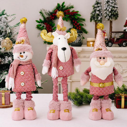 Telescopic Standing Christmas Decor - Pink & Gold - PREORDER 10/3-10/6
