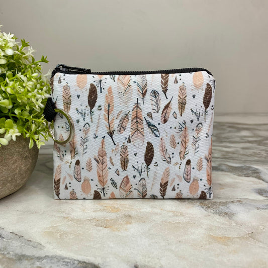 Mini Pouch - Feathers Tan