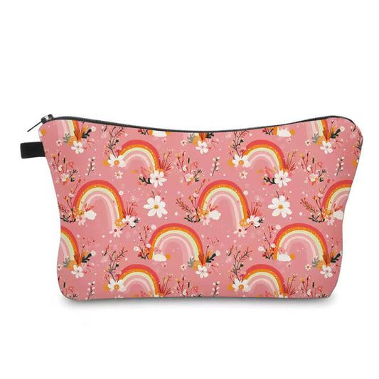 Pouch - Rainbow Floral Yellow Orange Pink
