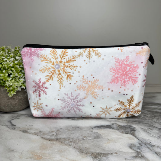 Pouch - Christmas - Pink Snowflake