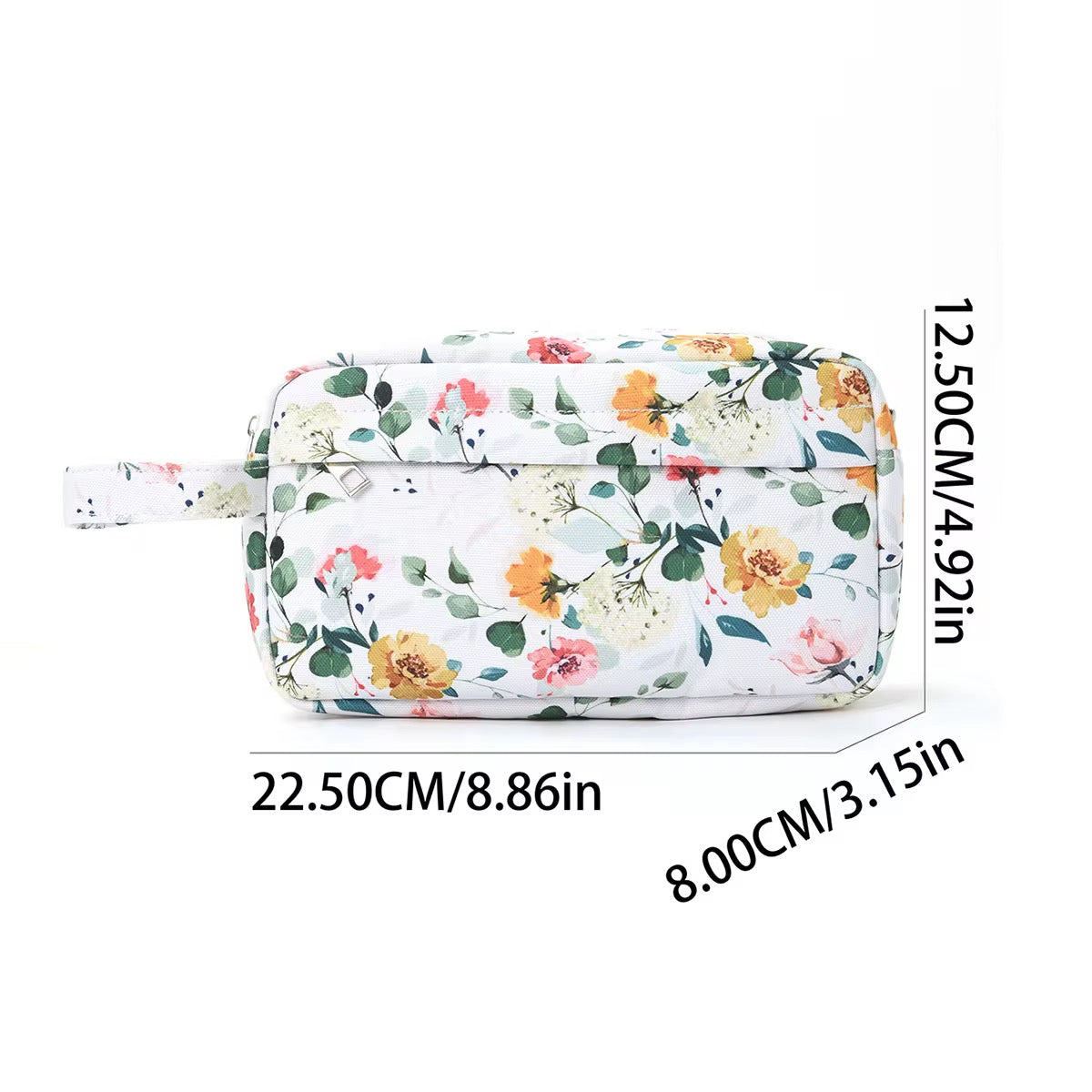 Rectangle Zip Pouch - Floral - PREORDER