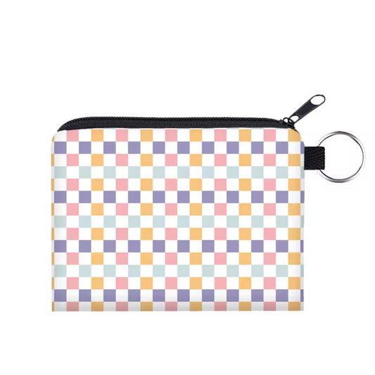 Mini Pouch - Checkered Rainbow