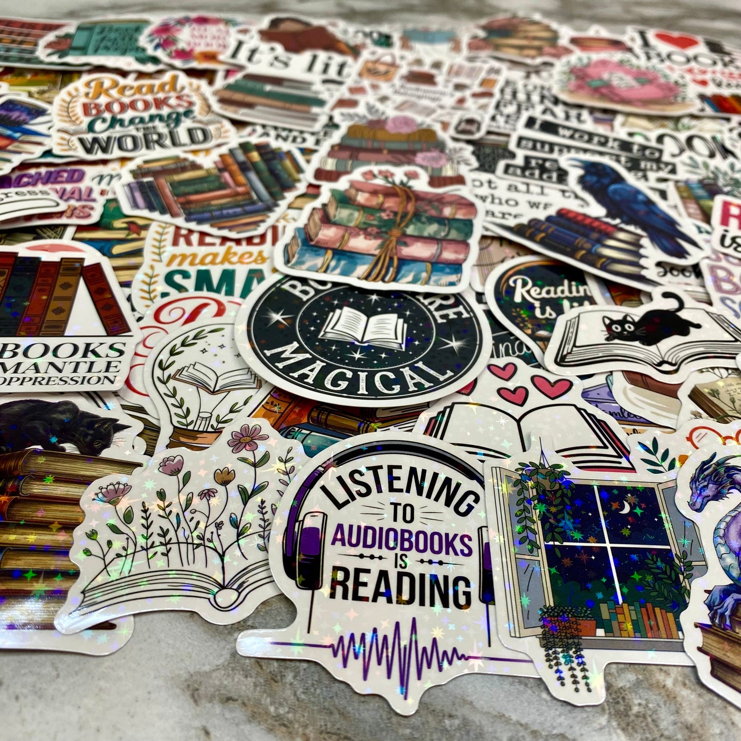 Stickers - Books Glitter