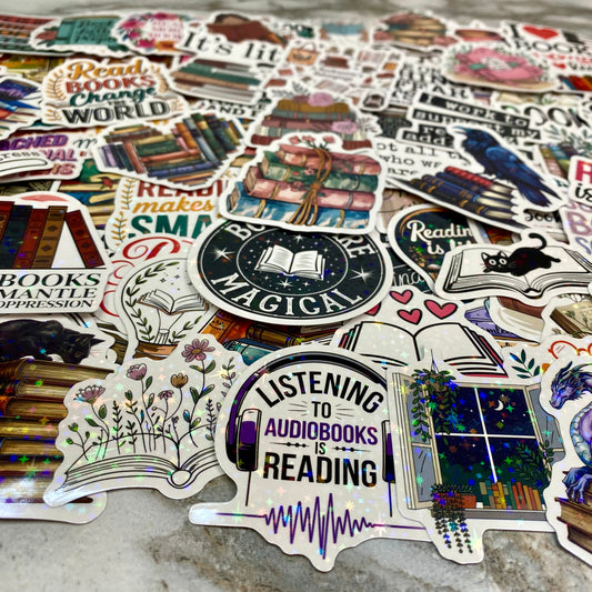 Stickers - Books Glitter