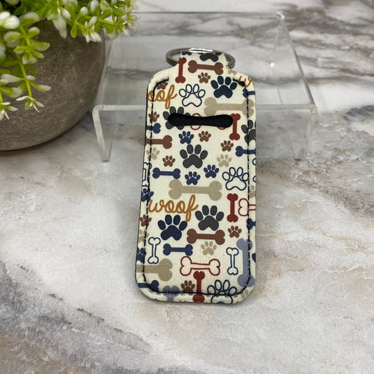 Lip Balm Chapstick Holder - Paw Print - Dog Bones